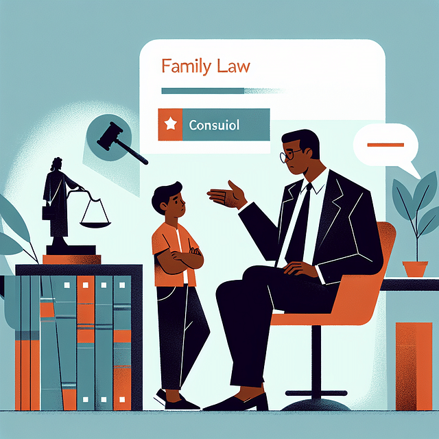 individual consulting with a family law attorney