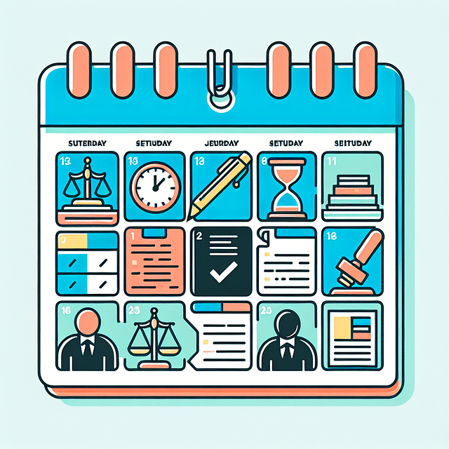 calendar with important legal dates and deadlines