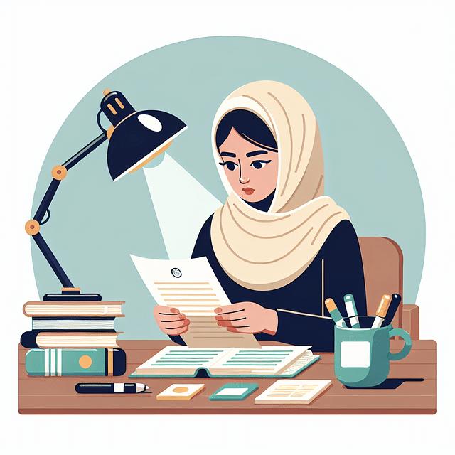 person reading legal documents attentively