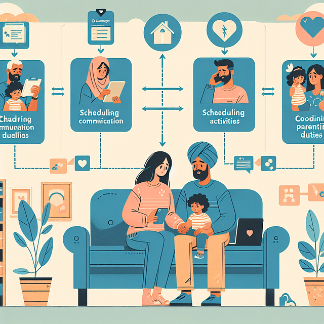 parents co-parenting with the help of digital communication tools